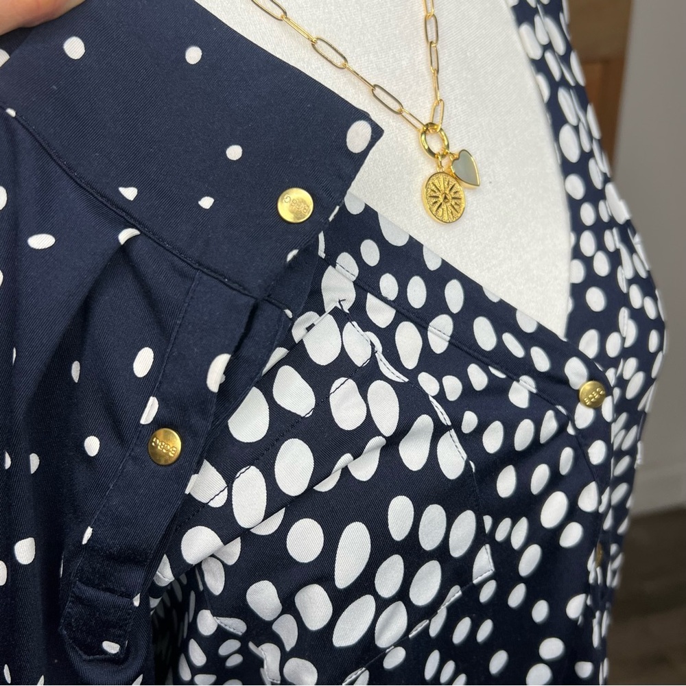 BCBG MAXAZRIA luxury Polka Dot V-Neck Women's Top |  Size - Picture 7 of 12